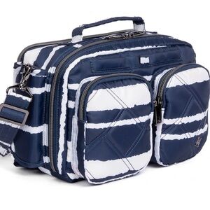 Lug Rider Navy Stripe Crossbody Bag